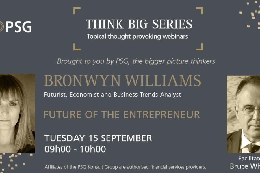 PSG Think Big Series with Bronwyn Williams
