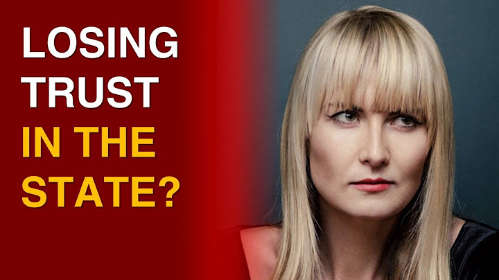 Losing trust in the state